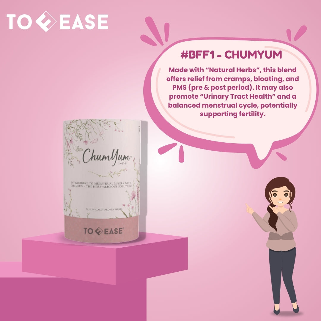 CHUMYUM | PLANT-BASED SUPPLEMENT | REDUCE MENSTRUAL DISTRESS